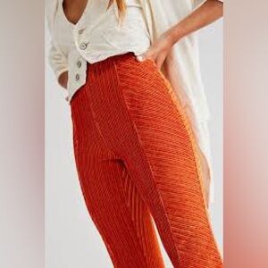 Free people velvet pull on flare pants